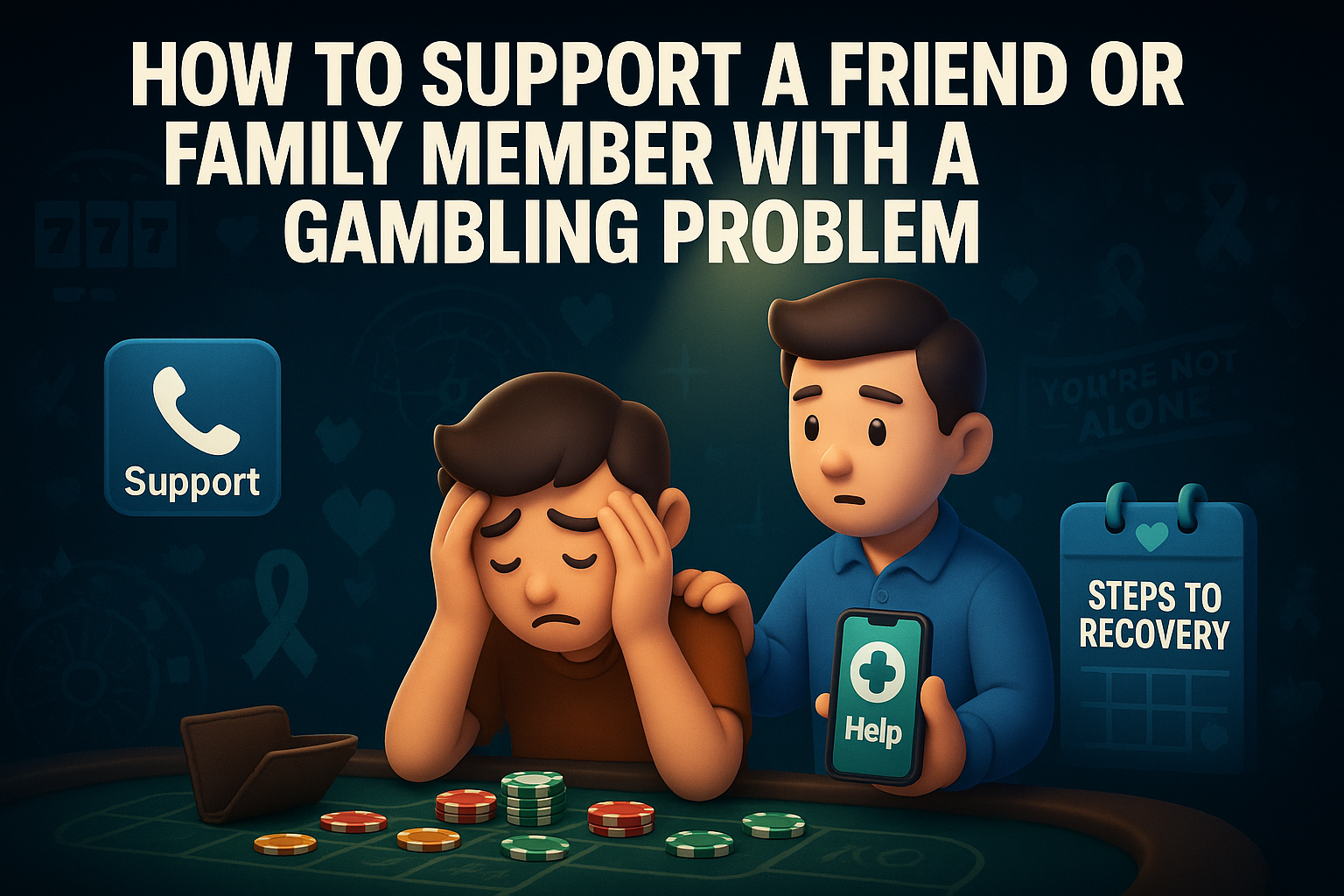 How to Support a Friend or Family Member with a Gambling Problem - featured image